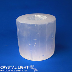 Selenite: Selenite Cylinder Candle Holder