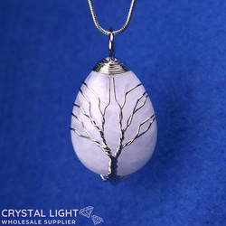 Tree Of Life Pendants: Clear Quartz Tree of life Wirewrap Pendant