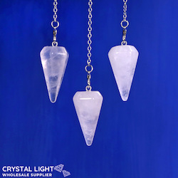 Pendulums: Clear Quartz Pendulum with Bead