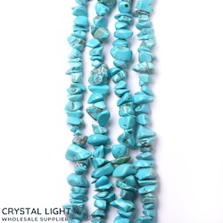 Light Blue Howlite Chip Beads