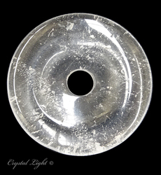 Clear Quartz Donut Pendant 40mm