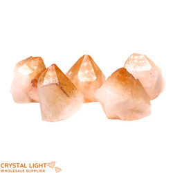 Bulk Points (By Weight/Per Piece): Citrine Cut Base Natural Point (Small)