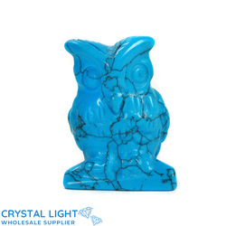 Animals: Blue Howlite Owl - Small