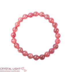 8mm Round Bead Bracelets: Strawberry Quartz Bracelet 8mm