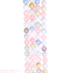 Morganite and Aquamarine Beads 8mm