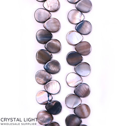 Iridescent Shell Teardrop Beads
