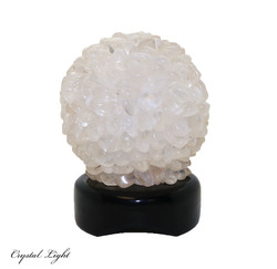 Sphere Lamps: Clear Quartz Tumble Lamp