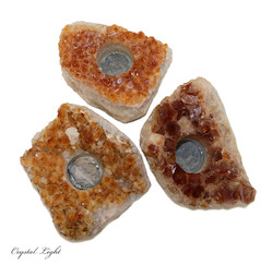 Candle Holders: Citrine Druse Candle Holder