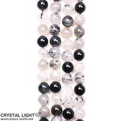 8mm Bead: Tourmalated Quartz Beads 8mm