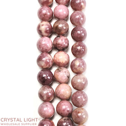 10mm Bead: Lepidolite Beads 10mm