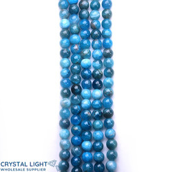 6mm Bead: Blue Apatite Beads 6mm