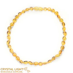 Amber "Teething" Necklace - Light Cognac