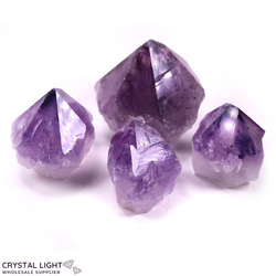 Bulk Points (By Weight/Per Piece): Amethyst Natural Cut Base Points/500g