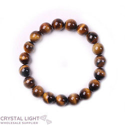 10mm Round Bead Bracelets: Tiger's Eye Bracelet&nbsp;10mm