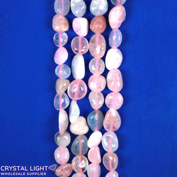 Morganite & Aquamarine Tumble Beads