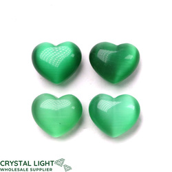 Hearts: Green Cat's Eye Heart