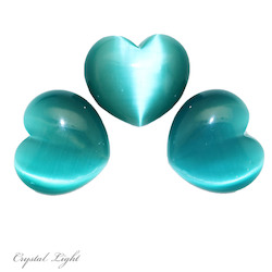 Hearts: Turquoise Cat's Eye Heart