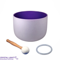 Chakra Coloured Singing Bowls: Crown Chakra Singing Bowl (Note B)