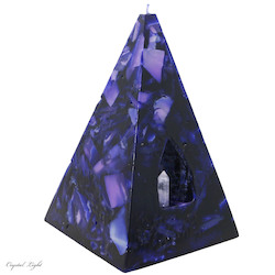 Pyramid Candle Azurite Large