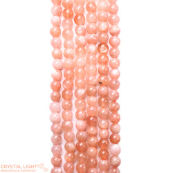 4mm Bead: Peach Moonstone Beads 4mm