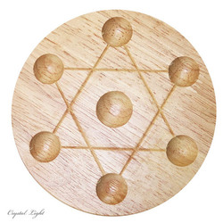 Wooden Hexagram Stand (12cm)