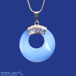 Opalite Donut Pendant with Bail