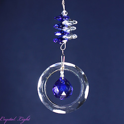 Suncatchers: Round Disk with Drop- Blue