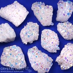 Bulk Clusters (By Weight/Per Piece): Rainbow Aura Quartz Clusters/250g
