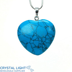 Heart Pendant: Blue Howlite Heart Pendant