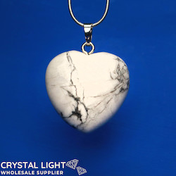 Heart Pendant: Howlite Heart Pendant