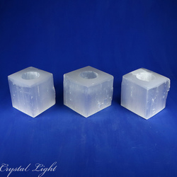 Selenite Square Candle Holder
