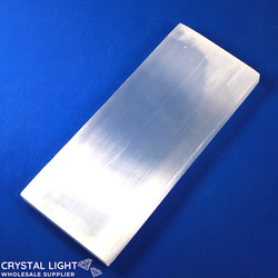 Selenite: Selenite Rectangle Plate /18cm
