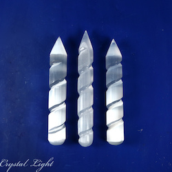 Selenite Spiral Wand