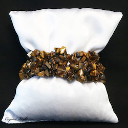 Chip Bead Bracelets: Tiger's Eye Chip Bracelet Large