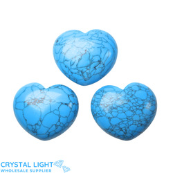 Blue Howlite Puff Heart