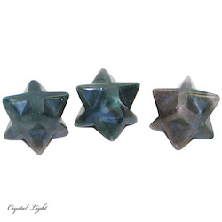 Moss Agate Merkaba (20mm)