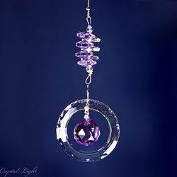 Suncatchers: Round Disk with Drop- Purple