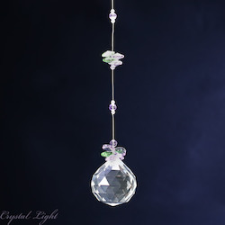 Suncatchers: Ball Drop Suncatcher- Green & Purple/ 50mm