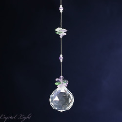 Suncatchers: Ball Drop Suncatcher- Green & Purple/ 50mm