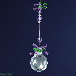 Ball Drop Suncatcher- Green & Purple/ 40mm