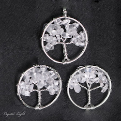 Tree Of Life Pendants: Clear Quartz Tree of Life Pendant Small