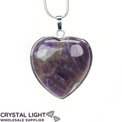 Amethyst Heart Pendant with Frame