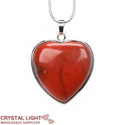 Red Jasper Heart Pendant with Frame