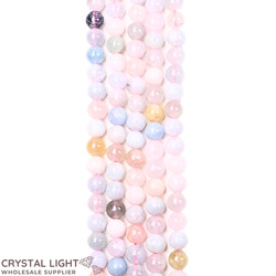 Morganite and Aquamarine Beads 6mm