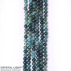 4mm Bead: Moss Agate Beads 4mm
