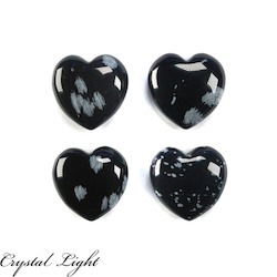 Hearts: Snowflake Obsidian Small Heart