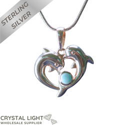 Larimar Dolphin Pendant
