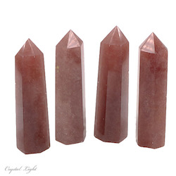 Polished Points By Quantity: Strawberry Quartz Polished Point
