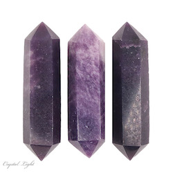 Double Terminated Polished Points: Lepidolite Double Terminated Point