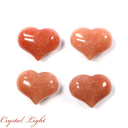 Hearts: Orange Aventurine Small Puff Heart